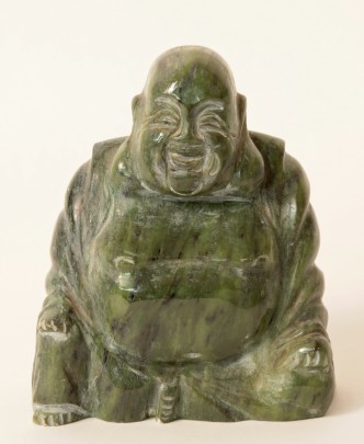 Chinese Carved Nephrite Figure of the Laughing Buddha