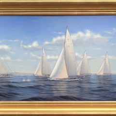 Alan J. Eddy "Rounding Brant Point" Oil on Board