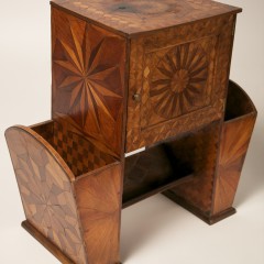 Unusual Parquetry Periodicals and Book Stand
