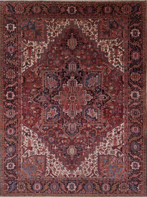 Semi-Antique Hand Woven Heriz Carpet