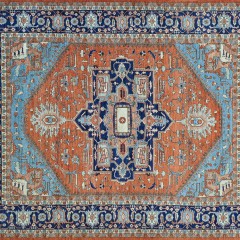 Hand Woven Wool Heriz Design Carpet