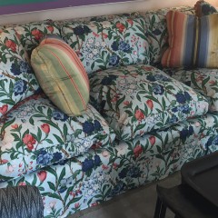 Floral Upholstered Sofa