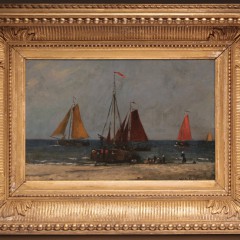 Winckworth Allan Gay “Fishing Boats Offshore” Oil on Canvas