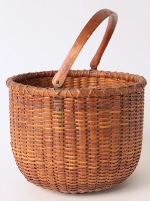 Round Open Swing Handle Nantucket Basket