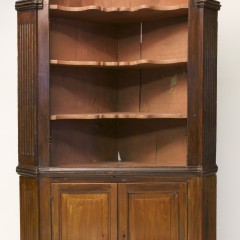 18th Century Barrel Back Corner Cupboard