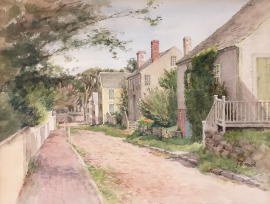 Jane Brewster Reid "Ash Lane" Watercolor on paper