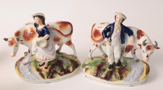 Pair of 19th Century Staffordshire Figural Groups