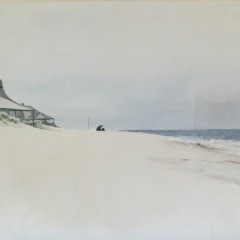 Jane Brewster Reid Watercolor on Paper "Wauwinet Beach House"