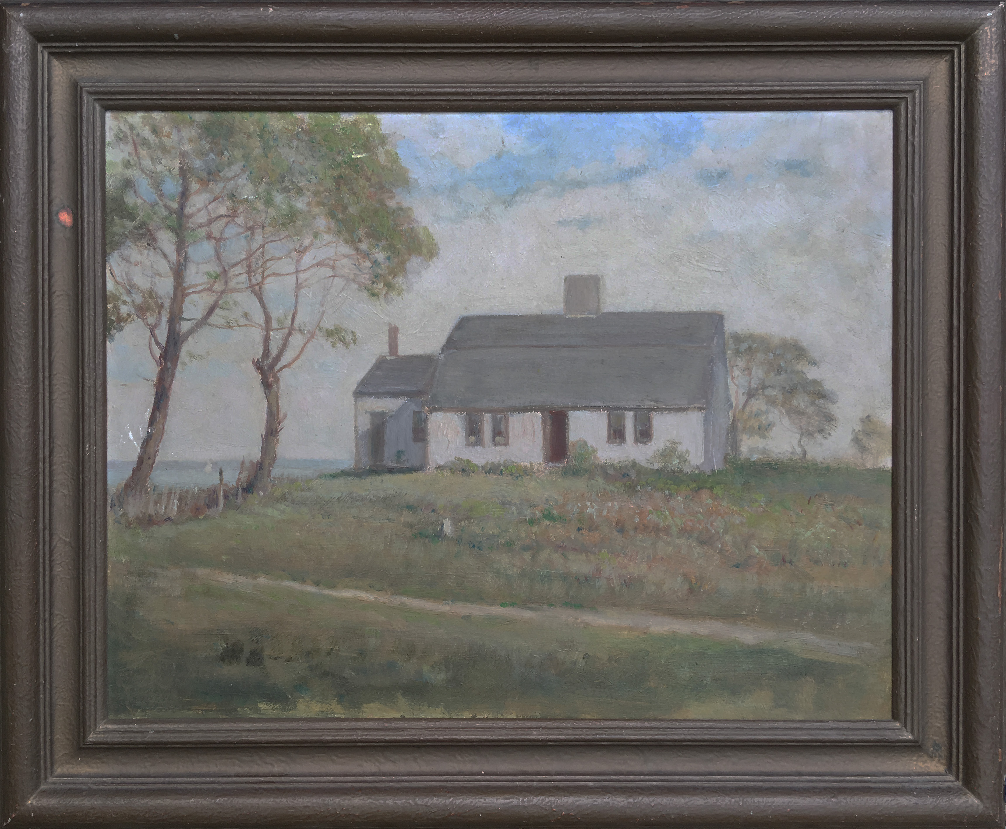 Oldest House in Chatham Oil on Board "Oldest House in Chatham, Mass