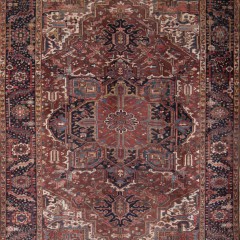 Vintage Hand Woven Heriz Carpet