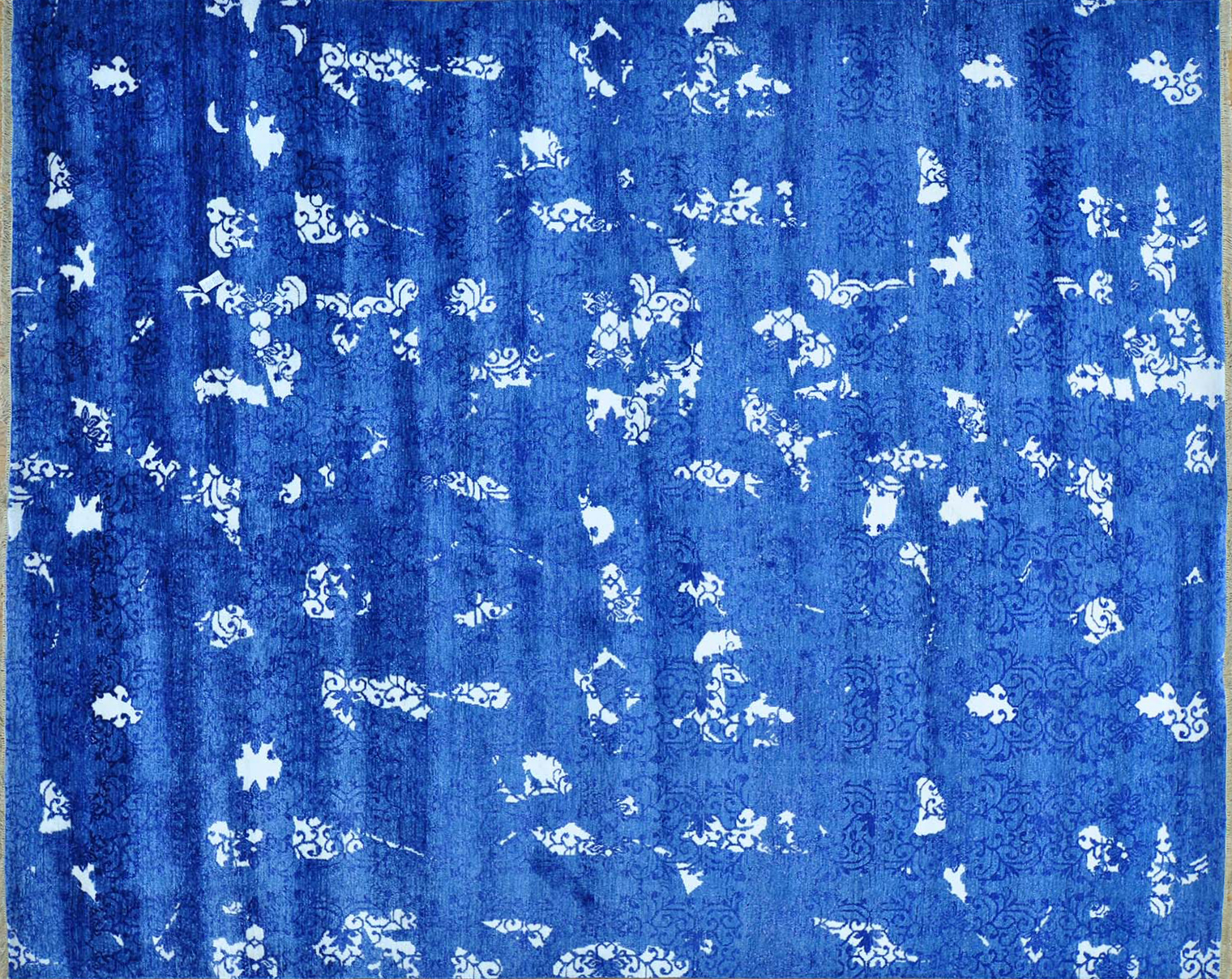 Bamboo Silk Hand Woven Bamboo Silk Tone on Tone Modern Carpet