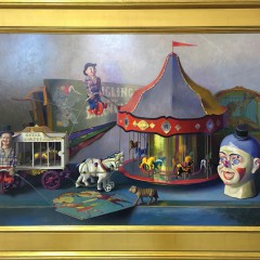 Sid Willis Oil on Panel "Carousel"