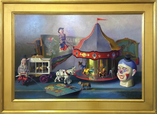 Sid Willis Oil on Panel "Carousel"