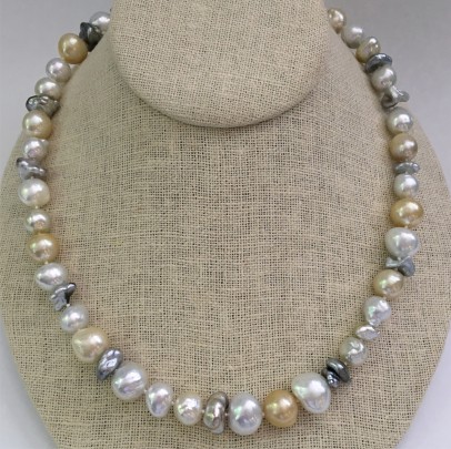 Fine South Sea & Keshi Baroque Pearl Necklace