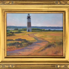 Dianne Panarelli Miller Oil on Board "Sankaty Light"
