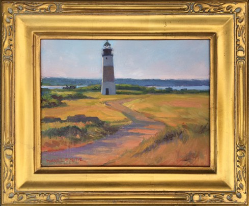 Dianne Panarelli Miller Oil on Board "Sankaty Light"