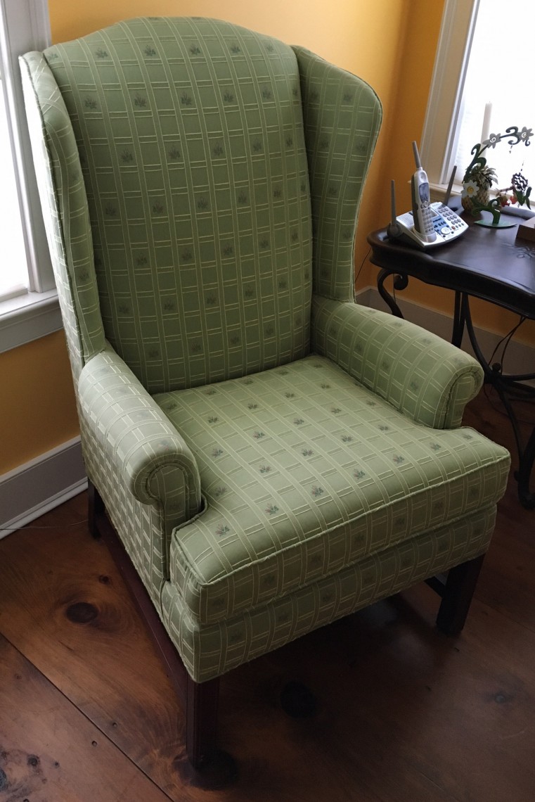 Wing Chair Green Upholstered Wing Chair Rafael Osona Auctions