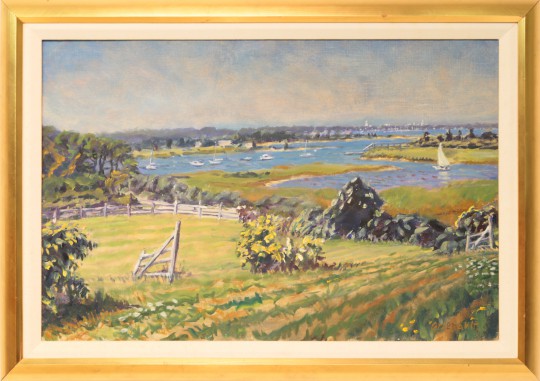 Paul Arsenault Oil on Canvas "Polpis Harbor from Shimmo"