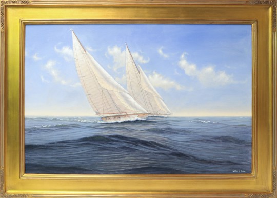 Alan Eddy Oil on Canvas "Crossing the Sound"