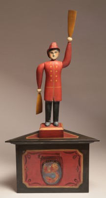 K. William Kautz Folk Art Carving "Fireman"