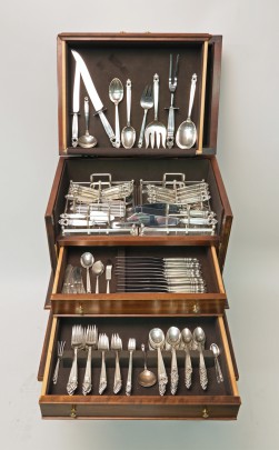 International Royal Danish Sterling Silver Flatware Service