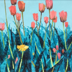 Andrew Shunney Oil on Canvas "Tulips"