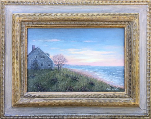 Alan J. Eddy Oil on Canvas Board "Beach House"