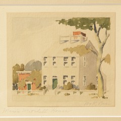 Doris & Richard Beer Watercolor on Paper "Maria Mitchell House"