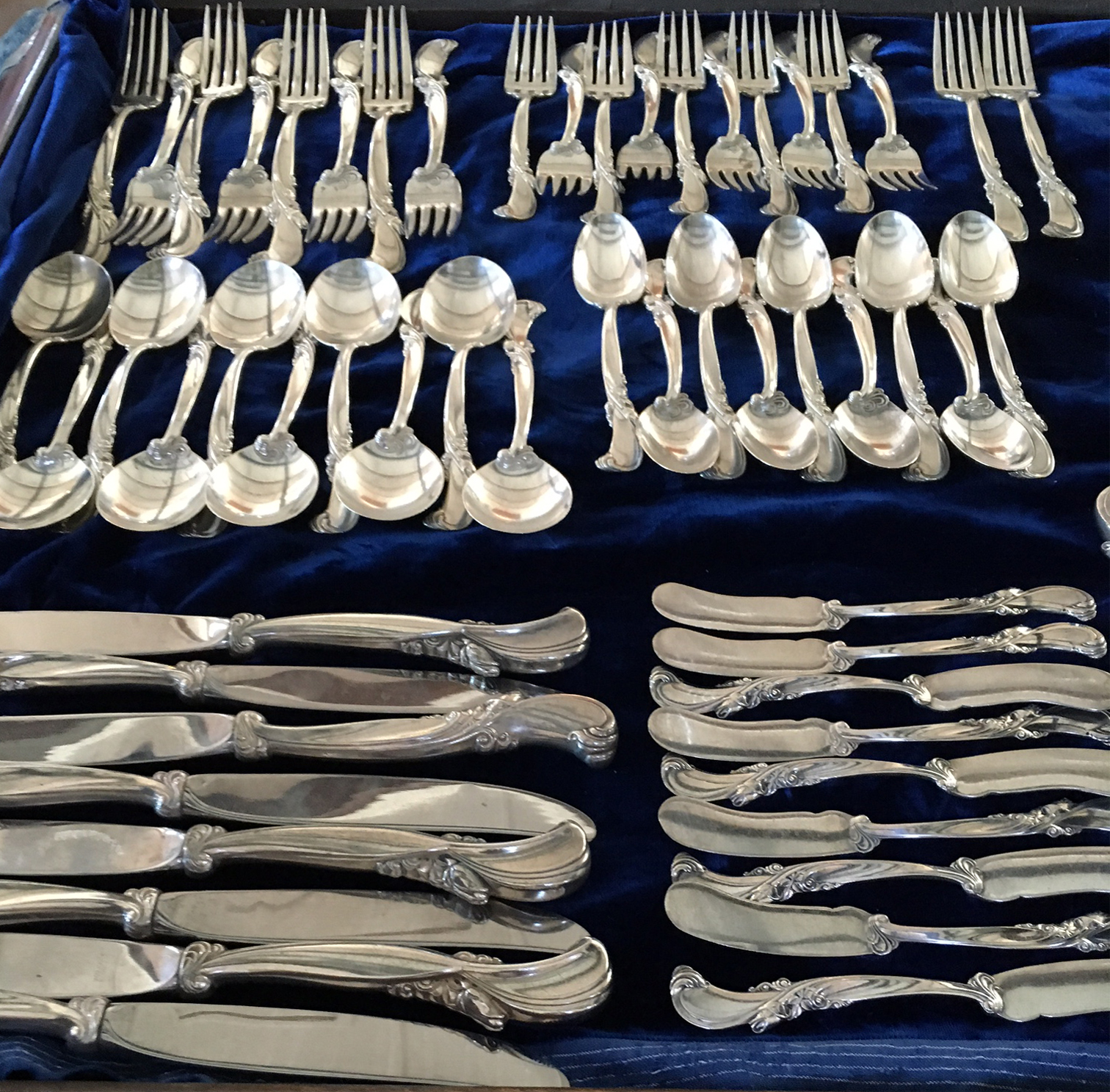 Wallace Wallace Sterling Silver Flatware Service in the "Waltz of Spring" Pattern Rafael