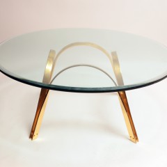 Roger Sprunger for Dunbar Modern Brass Cocktail Table