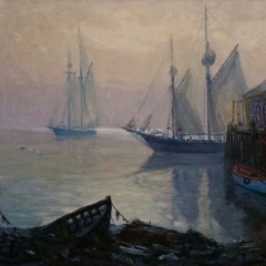 Charles Stepule Oil on Canvas "Foggy Rockport"