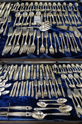 Royal Danish Sterling Silver Flatware Service, 103 pieces