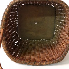 19th Century Square Swing Handle Nantucket Berry Basket
