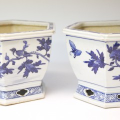 19th Century Chinese Export Porcelain Underglaze Blue Jardiniers