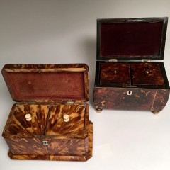 19th Century Tortoiseshell Tea Caddies