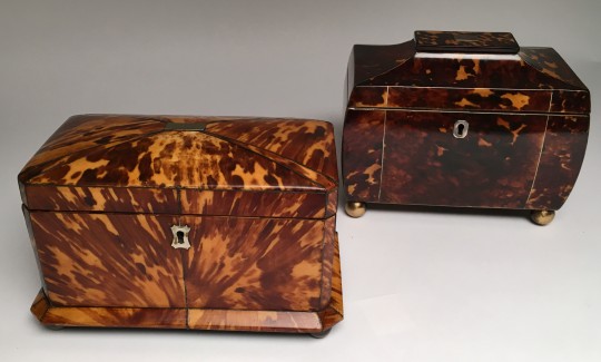 19th Century Tortoiseshell Tea Caddies