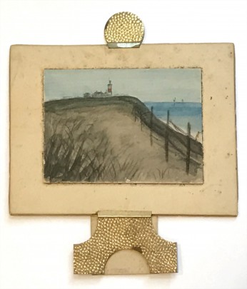 Miniature Nantucket Watercolor on Paper "Sankaty Light, Ntkt Mass."