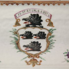 18th Century Chinese Export Famille Rose Cut-Corner Covered Tureen