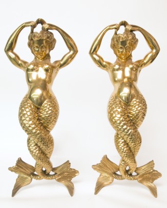 30-4185 Mermaid Andirons