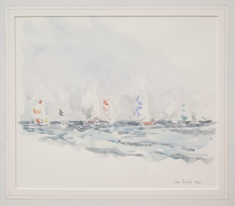 Joan Brady Watercolor on Paper "Race from Nantucket III"