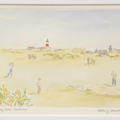 Bettie J. Sarantos Hand Colored Limited Edition Engraving "Sankaty Head, Nantucket"