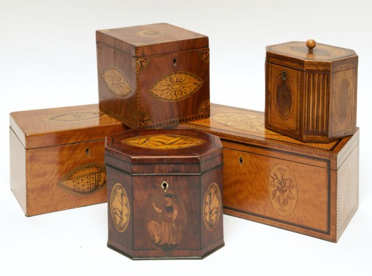 19th Century English Inlaid Tea Caddies