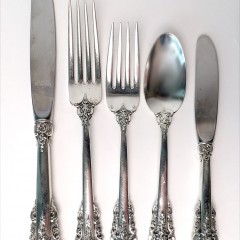 Wallace Sterling Silver Flatware Service for Eight in the “Grande Baroque” Pattern