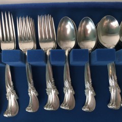 Wallace Sterling Silver Flatware Service in the “Waltz of Spring” Pattern