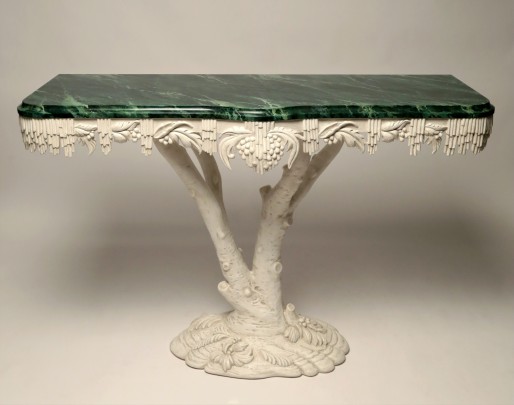 White Painted "Tree Branch" Shaped Console Table