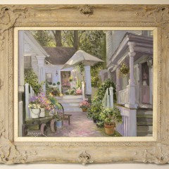 Ivan N. Kamalic Oil on Linen "Boarding House Shop, Nantucket 1993"