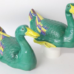 19th Century Chinese Export Ceramic Figural Ducks