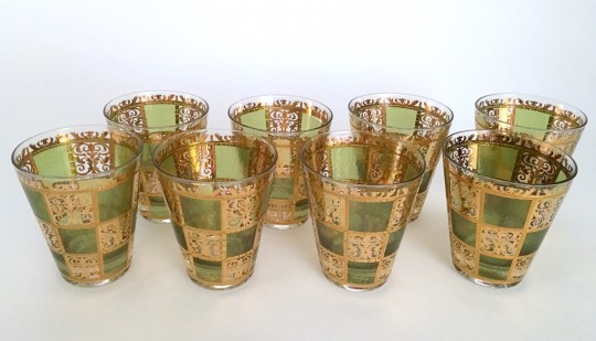 Set of Eight 1960s Vintage Culver LTD "Prado" Double Old Fashions