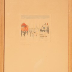 Rare Doris and Richard Beer Watercolor Killen’s Wharf