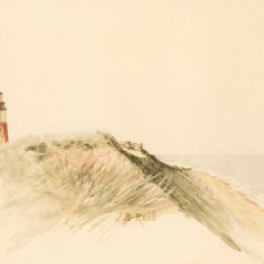 Jane Brewster Reid Watercolor Sankaty Light